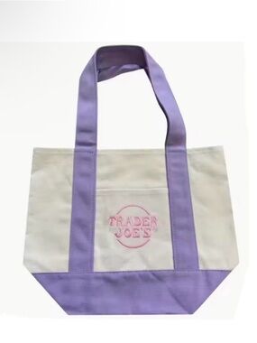 Trader Joe’s 2026 Release Canvas Tote Bag (purple) NWT